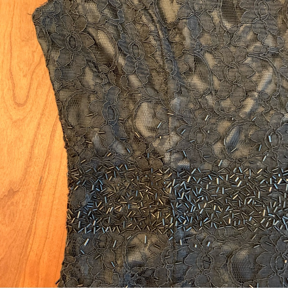 HP!🥂✨ JS Boutique Lace Cocktail Sheath LBD Womens 12 - Picture 13 of 14